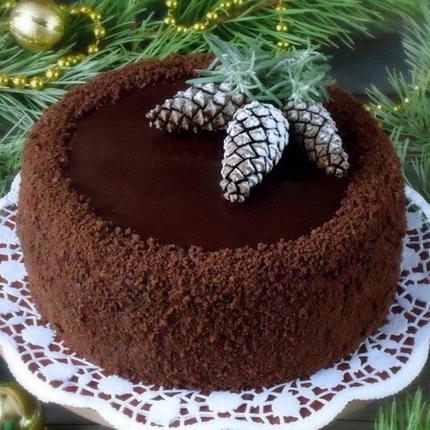 Торт на новый год Шоколадный